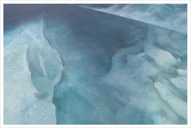 photo détail sur le lac gelé réalisé par Claire Gringore